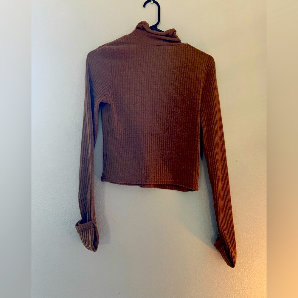 SHEIN Turtleneck crop top long sleeve